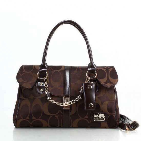 Coach Ring Chain Large Coffee Satchels FBV | Coach Outlet Canada